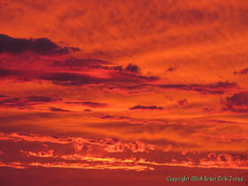 The sky aflame.  It doesn't get better than that!