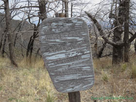 An old sign for Miller Peak Wilderness.