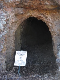 A stereotypical mine shaft we passed on AZT Passage 3.