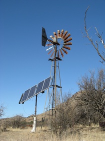 The windmill at Red Bank Well on AZT Passage 3.