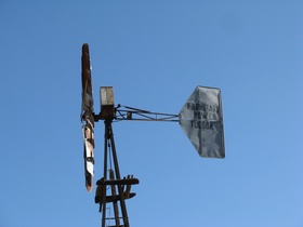 The windmill at Red Bank Well on AZT Passage 3.
