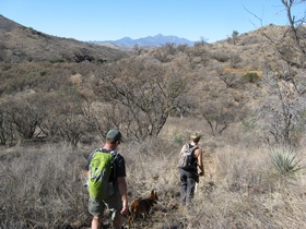Jerry and Andrea hiking along AZT Passage 3.