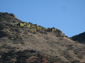 Lichen covered cliffs seen from AZT Passage 3.