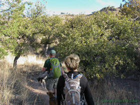 Jerry and Cheetah starting out on Passage 5 of the Arizona Trail.