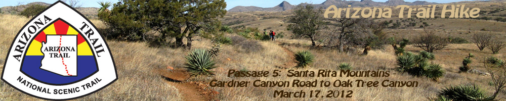 Arizona Trail Passage 5 hike, Arizona - 17 March 2012