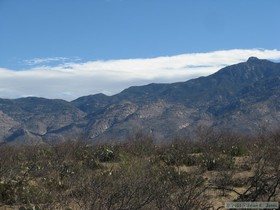 Looking east at Rincon Peak while hiking the Arizona Trail, Passage 8