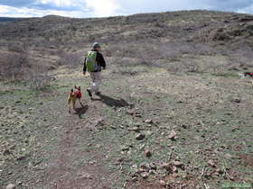 Jerry hiking along AZT Passage 14.