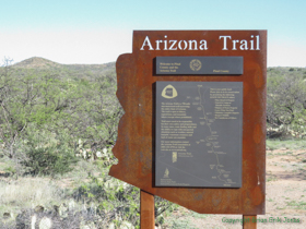 The sign marking the beginning of AZT Passage 15.