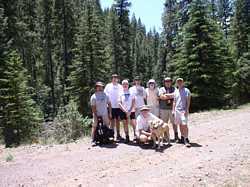 The Fish Creek Gang:  Brian D. (with Cherokee), Brad, Lori, Brian J (me), Shannon, Chuck, Jeff and Kyle (in front with CJ).