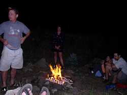 Jeff, Lori, Shannon and I by the campfire Saturday night.