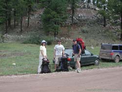 Shan, myself (Brian) and Jerry ready to hit the trail.