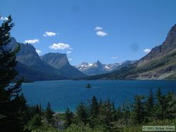 Wild Goose Island in St. Mary Lake.