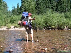 Andrea decided it was easier to just get her feet wet.