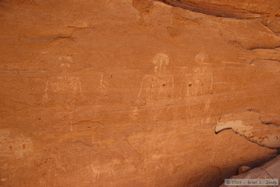 Pictographs at Green Mask Spring in Sheiks Canyon.