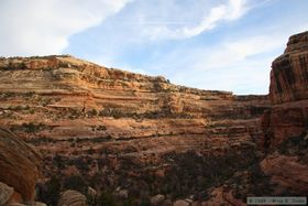 View of Grand Gulch from tributary canyon.