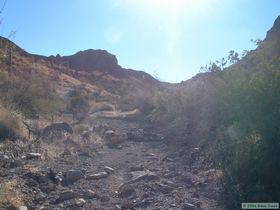 It's a bad picture, I know, but this is what the middle part of the hike up the wash of Tunnel Springs Canyon looked like.