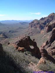 One of several small arches on the steep climb up to Mt. Ajo