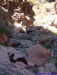 Jeff navigates down a waterfall.