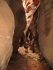 Chuck hiking in Buckskin Gulch.