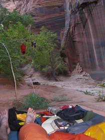 Relaxing in camp in Buckskin Gulch.