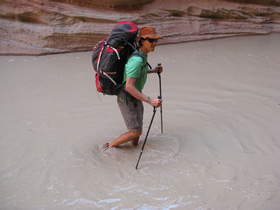 Steve hiking in Paria Canyon.