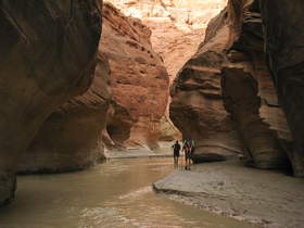 Steve and Chuck hiking in Paria Canyon.