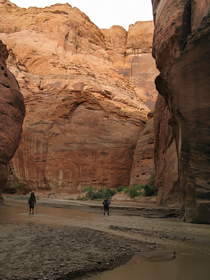 Steve and Chuck hiking in Paria Canyon.