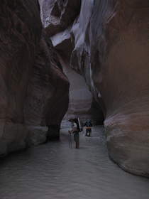 Steve and Chuck hiking in Paria Canyon.