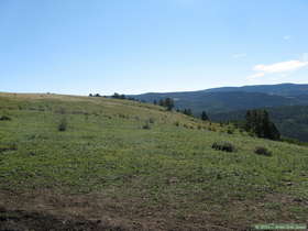 View from the trail to Pecos Baldy Lake in the Sangre de Cristo Mountains.