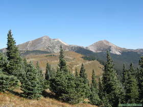 The Truchas Peaks in the Sangre de Cristo Mountains.