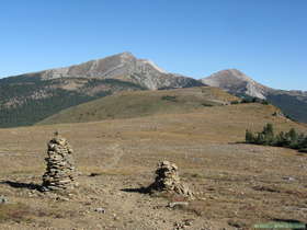 Beginning of 'The Field of Cairns' on the way to the Truchas Peaks.
