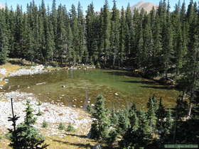 A small pond on the way to Truchas Peak in the Sangre de Cristo Mountains.