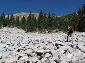 Steve starting the ascent up North Truchas Peak.  Does it look like we've picked the hardest route up?