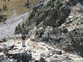 Steve nearing the saddle between North Truchas Peak and the other peaks.