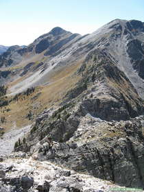 Steve nearing the saddle between North Truchas Peak and the other peaks.