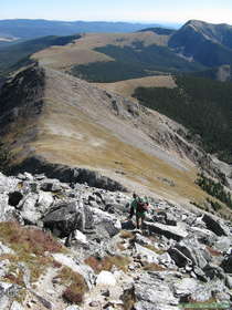 Steve descending the south flank of South Truchas Peak.