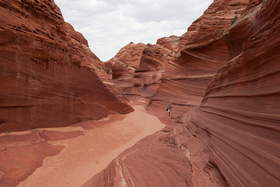 Chuck exploring a canyon in Coyote Buttes North.