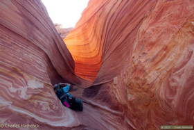 A tinaja near the Wave in Coyote Buttes North.
