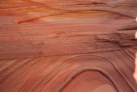 A truncated fold in the sandstone in Coyote Buttes South.