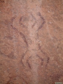 A really cool anthropomorph pictograph in Valle Montevido.