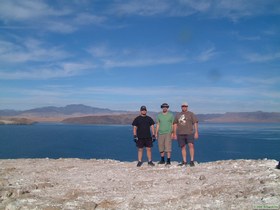 Brian D., Brian J, and Chuck on top of Isla Alcatraz.
