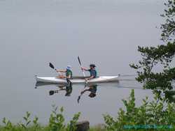 Brian and Shannon on Gunflint Lake.