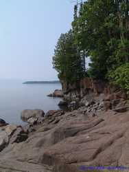The shore of Lake Superior.