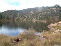 The view of Chevelon Lake from the dam.