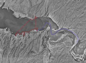 Aerial photo of the portion of Roosevelt Lake we were at.