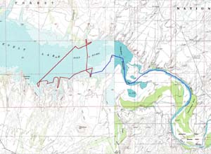 topographic maps of the portion of Roosevelt Lake we were at.