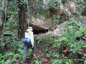 Shannon at the mouth of Yok Baluum Cave.