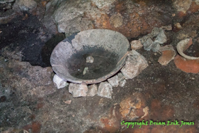 An ancient Mayan ceremonial offering bowl dating from circa 760 CE