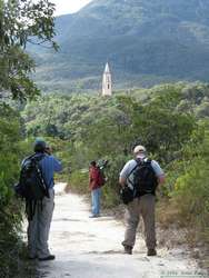 Returning to the monastery for lunch.