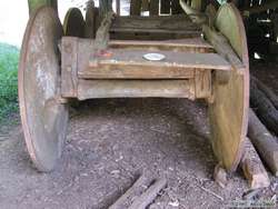 An old wagon made from tabebuia wood.